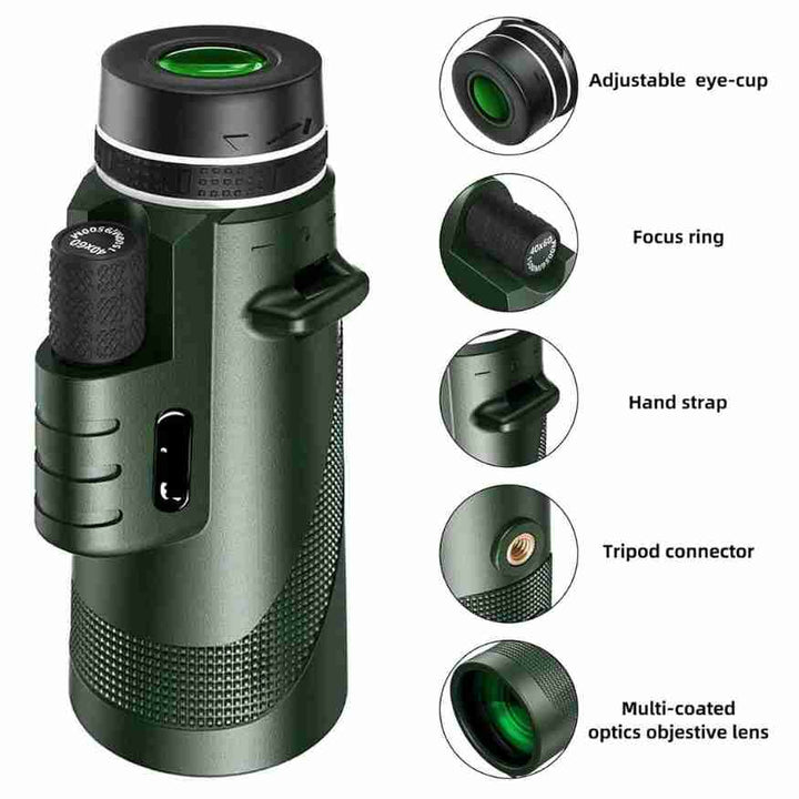 Stornfield | Compact 600x Ultra-Zoom Monocular | HD Lens, Lightweight & Perfect for Hiking, Birdwatching, and Sports Events