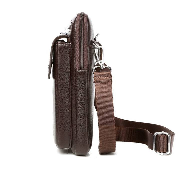 Compact PU Leather Crossbody Bag for Men with Adjustable Strap | Stornfield