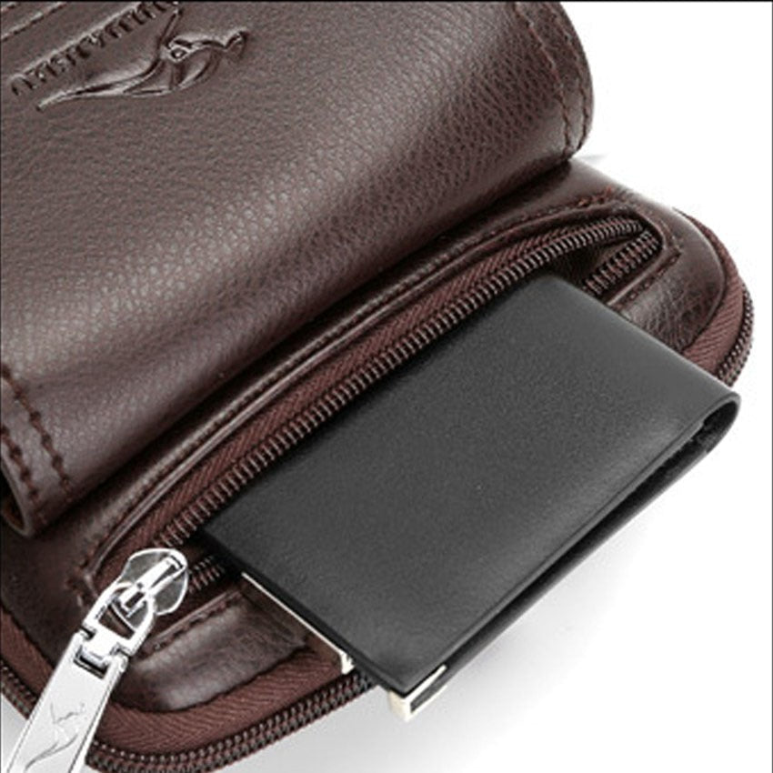 Compact PU Leather Crossbody Bag for Men with Adjustable Strap | Stornfield