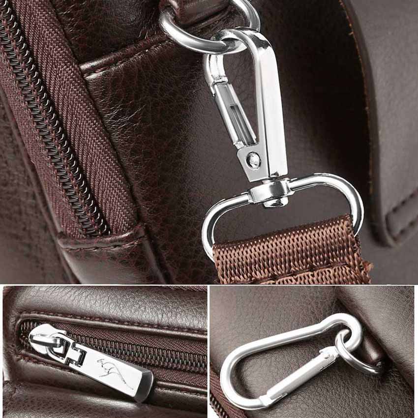 Compact PU Leather Crossbody Bag for Men with Adjustable Strap | Stornfield