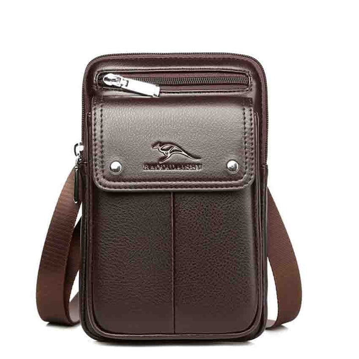 Compact PU Leather Crossbody Bag for Men with Adjustable Strap | Stornfield