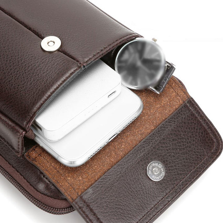 Compact PU Leather Crossbody Bag for Men with Adjustable Strap | Stornfield
