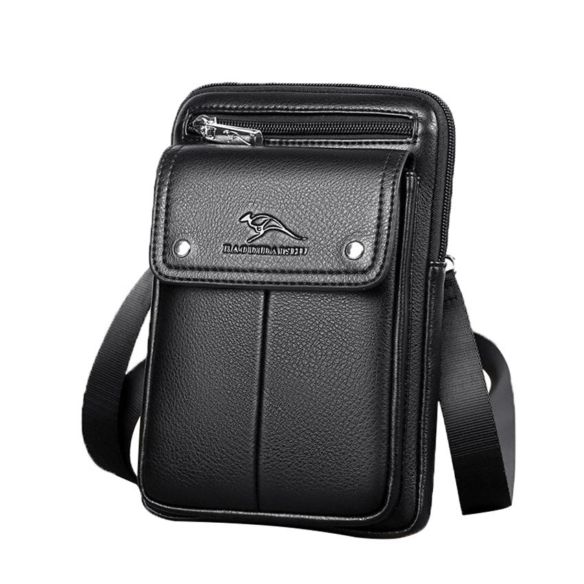 Compact PU Leather Crossbody Bag for Men with Adjustable Strap | Stornfield
