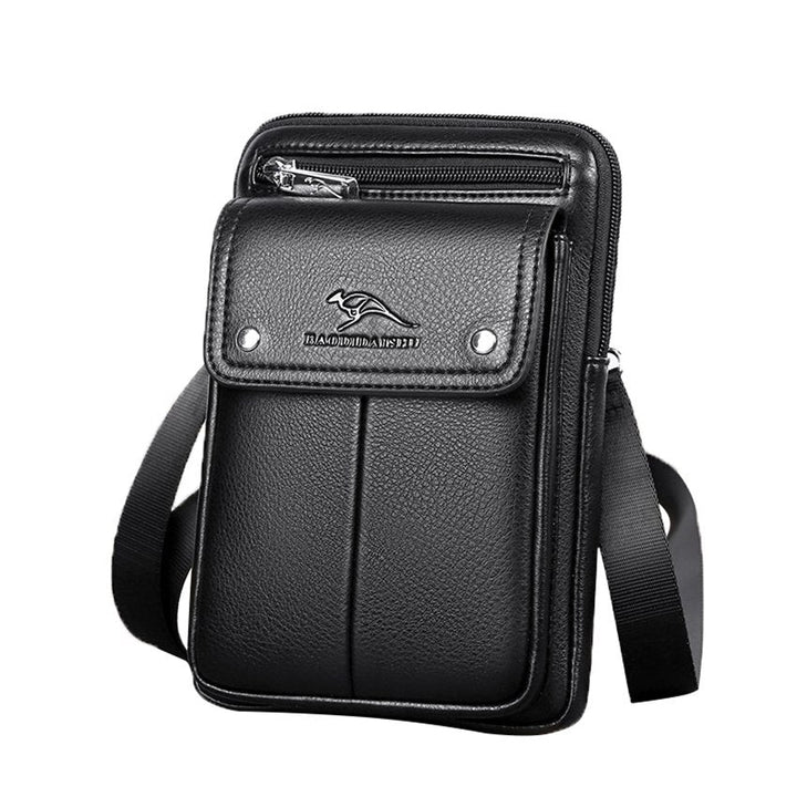 Compact PU Leather Crossbody Bag for Men with Adjustable Strap | Stornfield