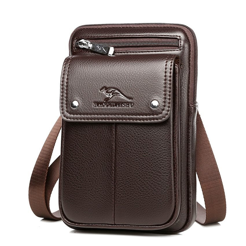 Compact PU Leather Crossbody Bag for Men with Adjustable Strap | Stornfield