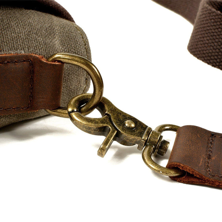 Stornfield | HorizonPath - Compact Vintage Shoulder Bag - High Quality Waxed Cotton and Full-Grain Leather