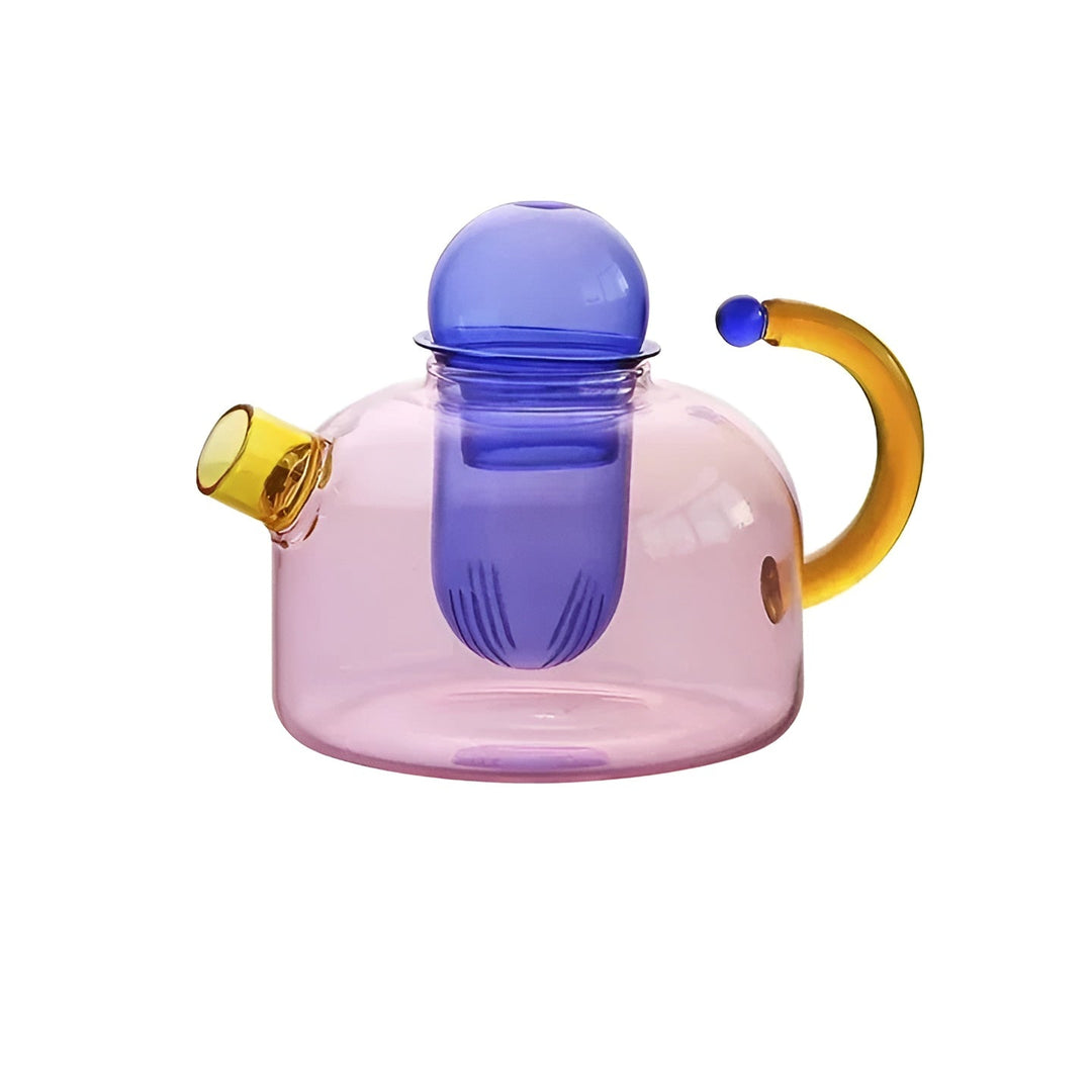 Transparent Teapot & Cups – Stylish Set in Contrasting Colors | Stornfield