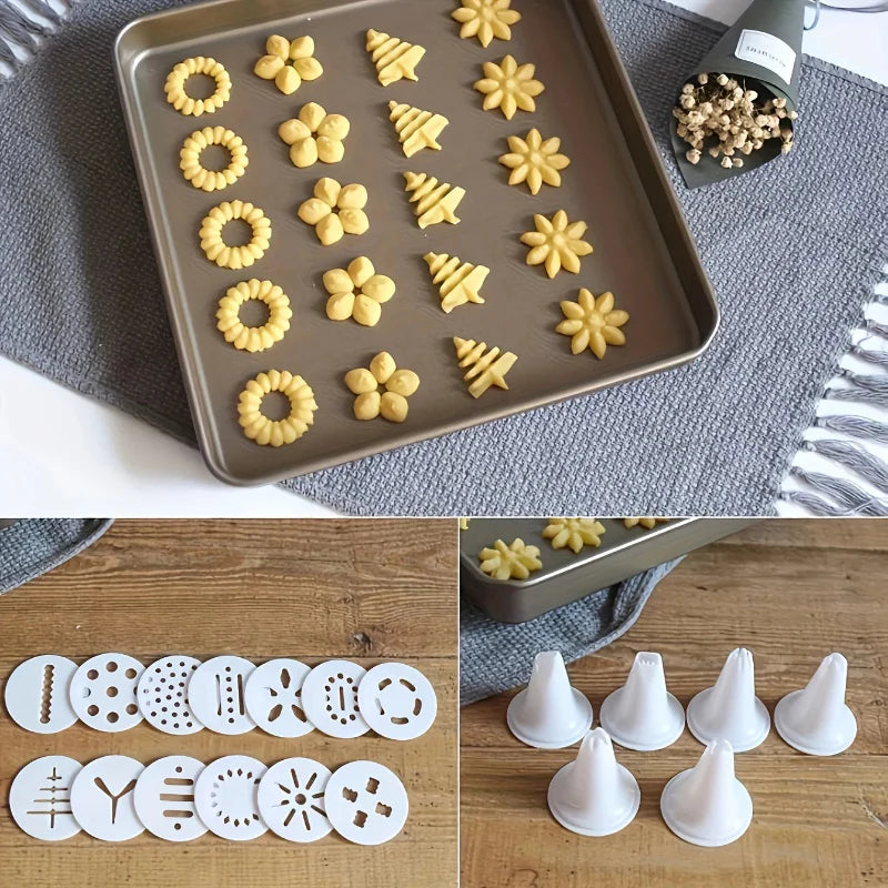 Biscuit press with accessories for small biscuits and cakes | Stornfield