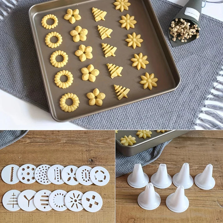 Biscuit press with accessories for small biscuits and cakes | Stornfield