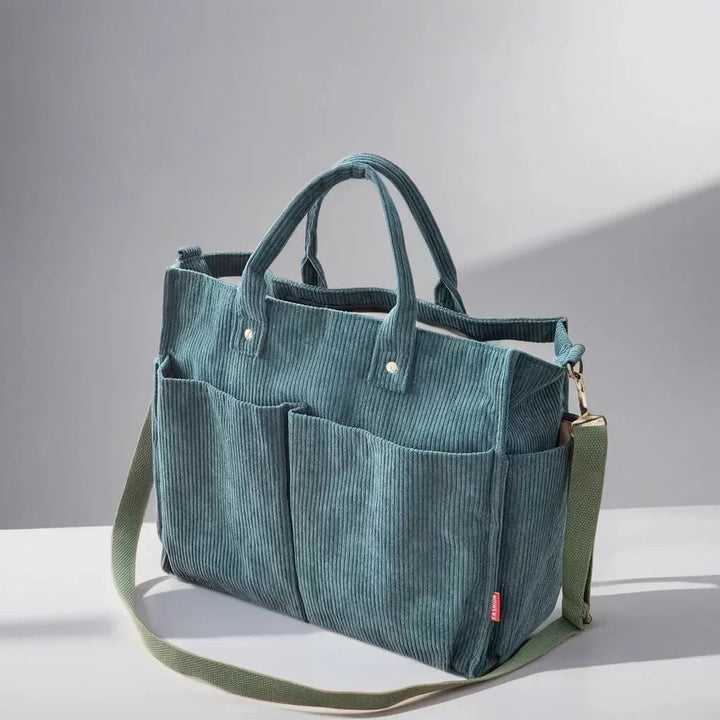 Cord Shoulder Bag Ladies Spacious and Sturdy for School and Work | Stornfield