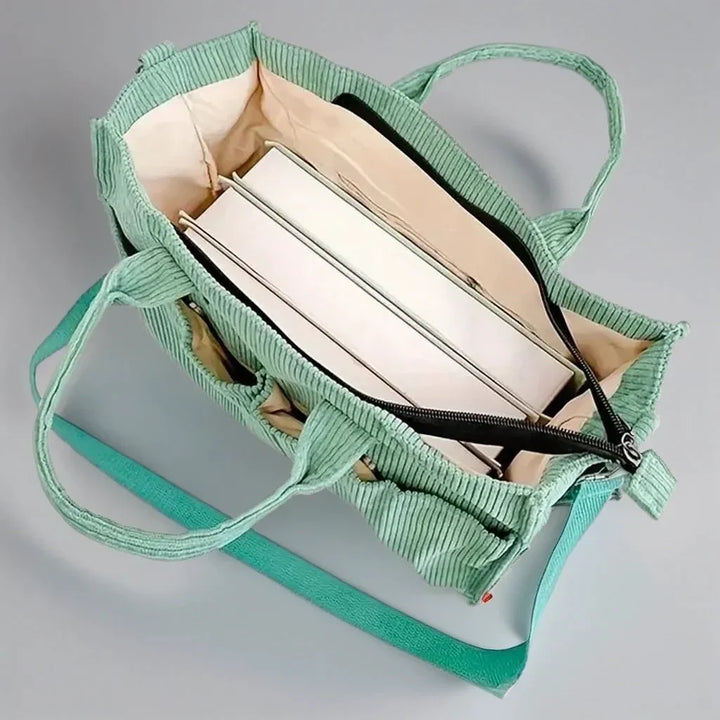 Cord Shoulder Bag Ladies Spacious and Sturdy for School and Work | Stornfield