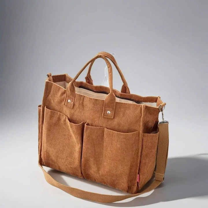 Cord Shoulder Bag Ladies Spacious and Sturdy for School and Work | Stornfield