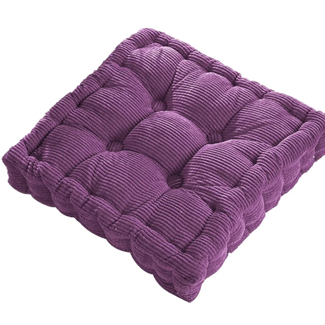 Corduroy Meditation Floor Cushion - Modern Cotton Seat 40x40cm | Stornfield