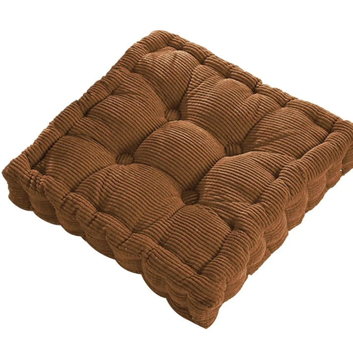 Corduroy Meditation Floor Cushion - Modern Cotton Seat 40x40cm | Stornfield