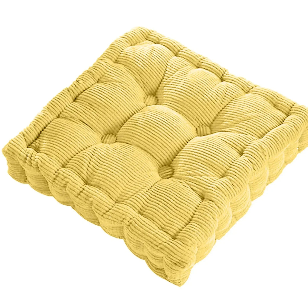 Corduroy Meditation Floor Cushion - Modern Cotton Seat 40x40cm | Stornfield