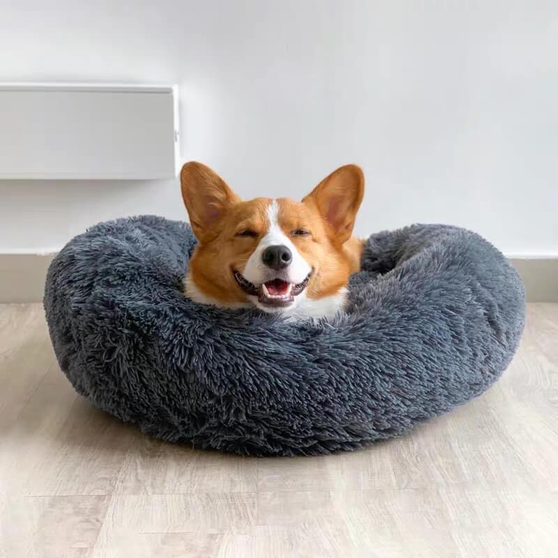 Stornfield | Donut Lit pour Chien en Peluche Calmant pour Chiens Petit à Grand
