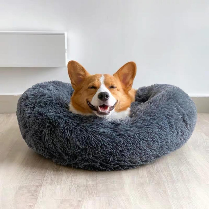 Stornfield | Donut Lit pour Chien en Peluche Calmant pour Chiens Petit à Grand
