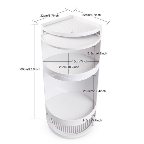 Rotating Corner Cosmetic Accessories Shelf Bathroom Shelf Stornfield