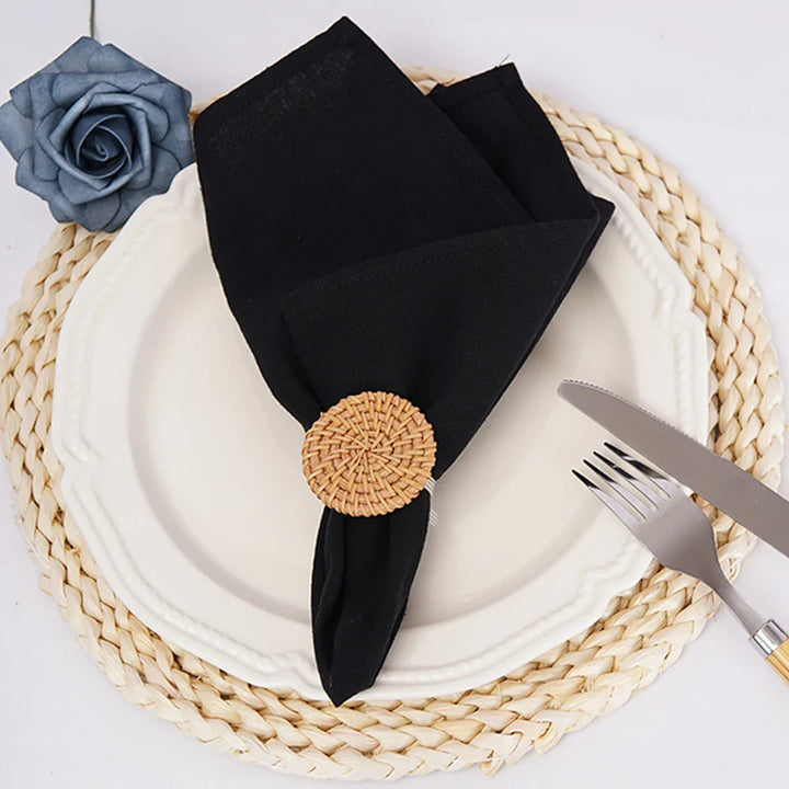 Set of 10 Plain Cotton Table Napkins | Stornfield