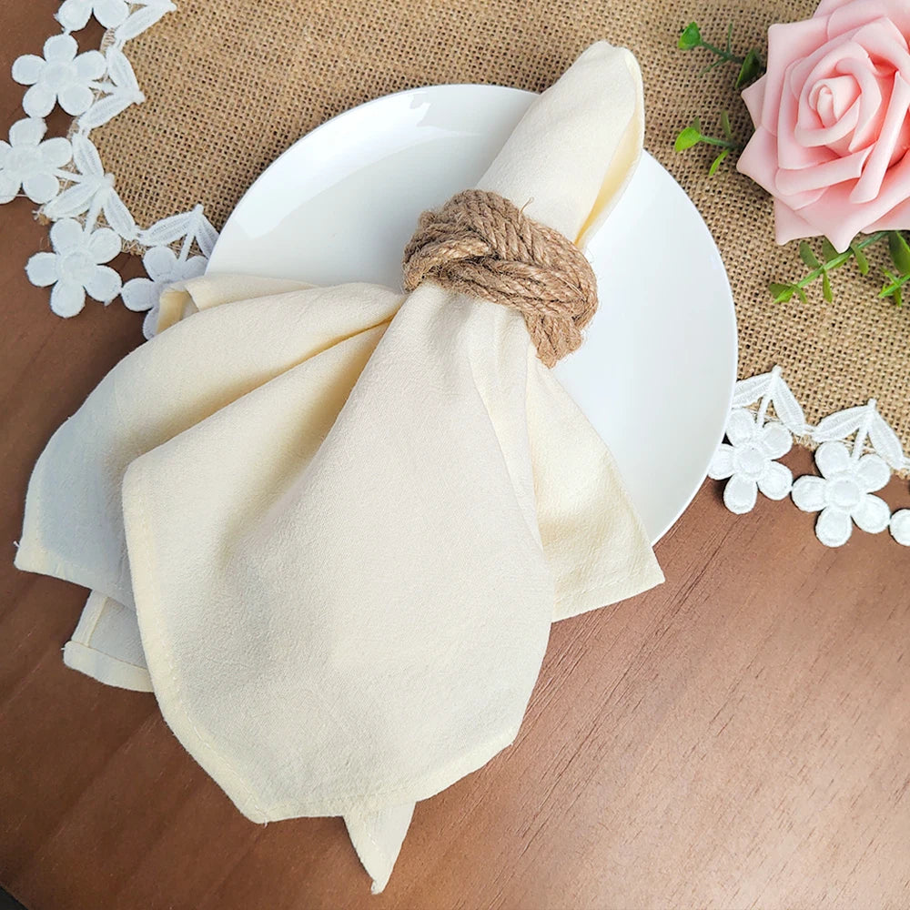 Set of 10 Plain Cotton Table Napkins | Stornfield