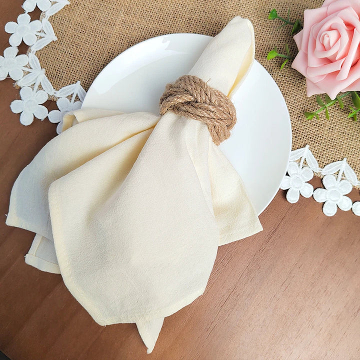 Set of 10 Plain Cotton Table Napkins | Stornfield