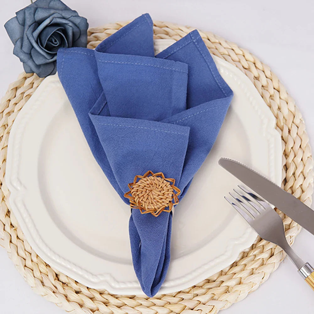 Set of 10 Plain Cotton Table Napkins | Stornfield