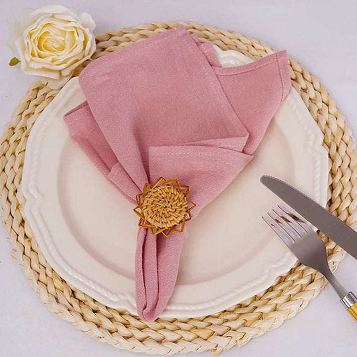 Set of 10 Plain Cotton Table Napkins | Stornfield