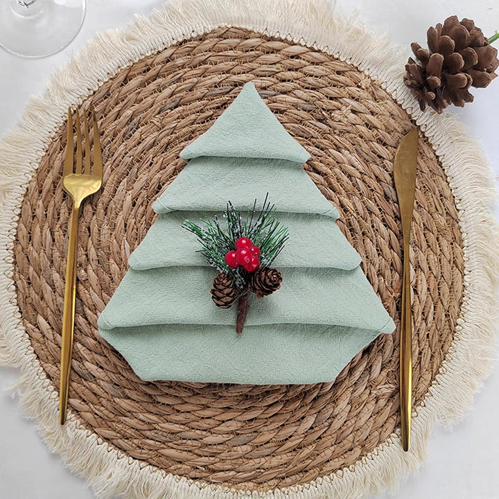 Set of 10 Plain Cotton Table Napkins | Stornfield