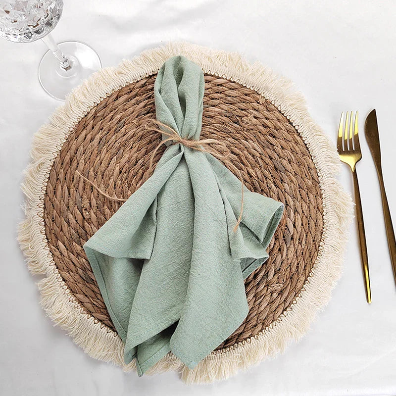 Set of 10 Plain Cotton Table Napkins | Stornfield