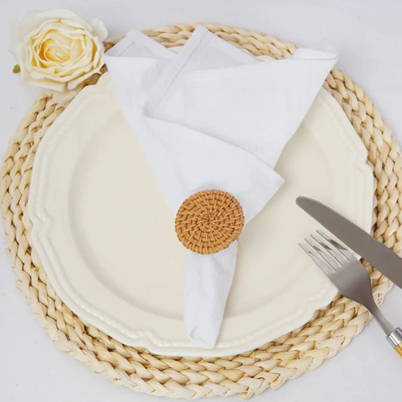 Set of 10 Plain Cotton Table Napkins | Stornfield