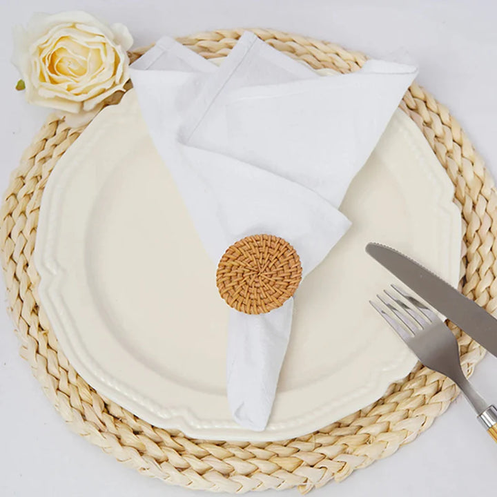 Set of 10 Plain Cotton Table Napkins | Stornfield