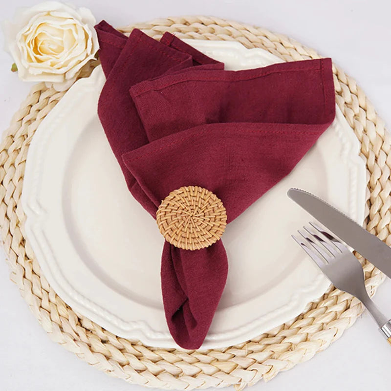 Set of 10 Plain Cotton Table Napkins | Stornfield