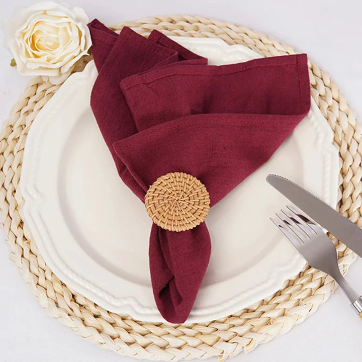 Set of 10 Plain Cotton Table Napkins | Stornfield