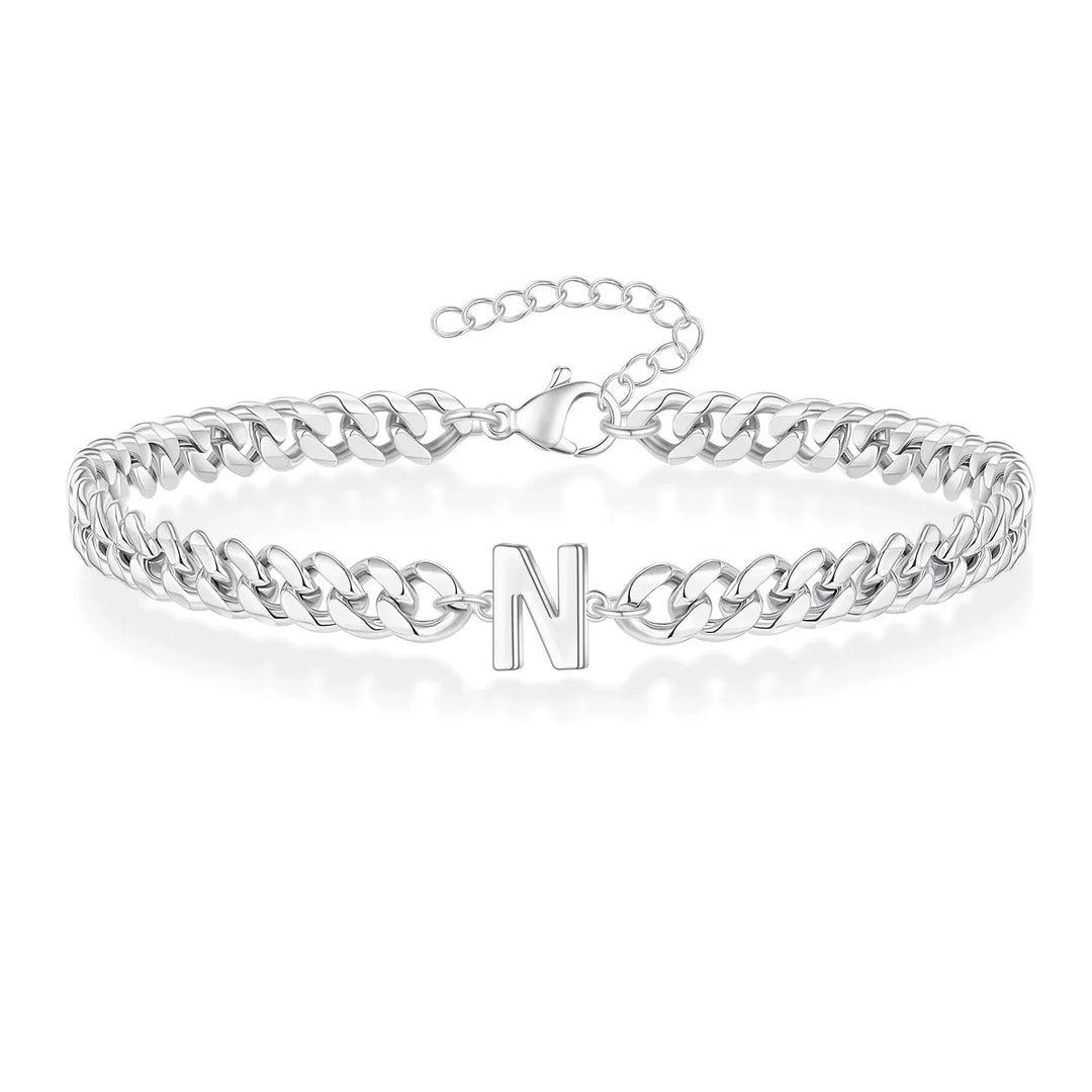 Stornfield | Couples Letter Initial Cuban Bracelet