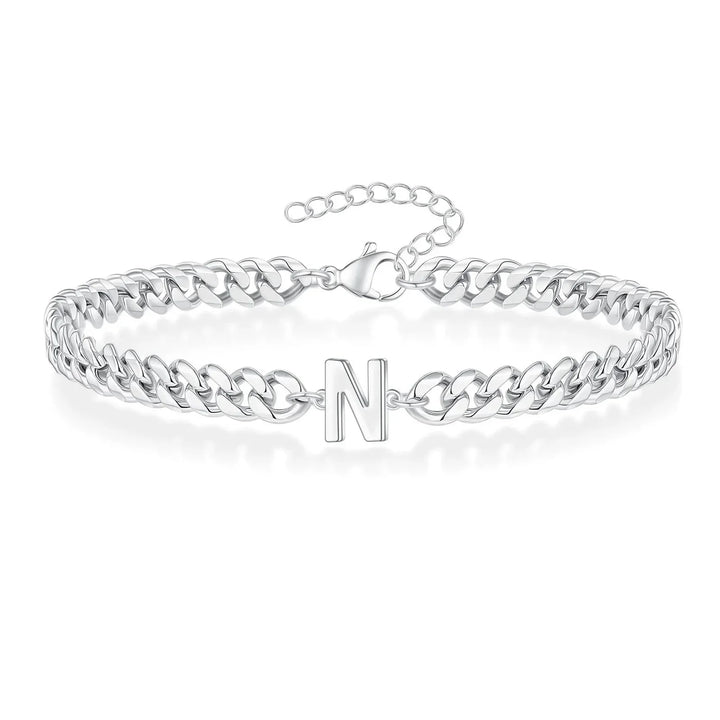 Stornfield | Couples Letter Initial Cuban Bracelet