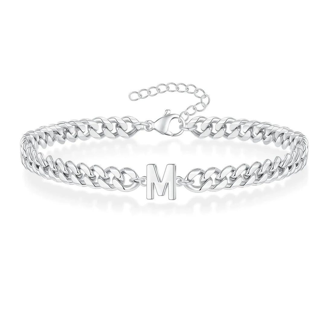 Stornfield | Couples Letter Initial Cuban Bracelet