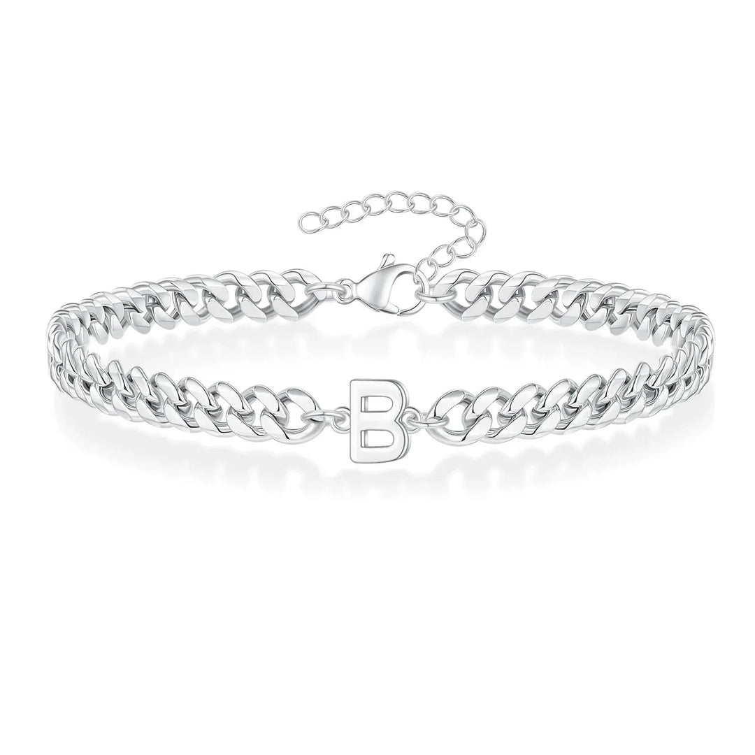 Stornfield | Couples Letter Initial Cuban Bracelet