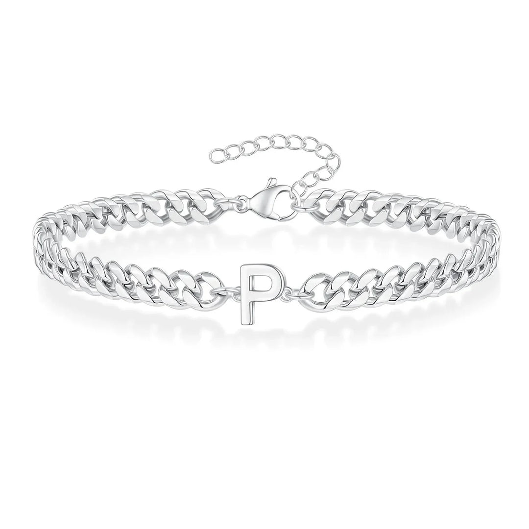Stornfield | Couples Letter Initial Cuban Bracelet