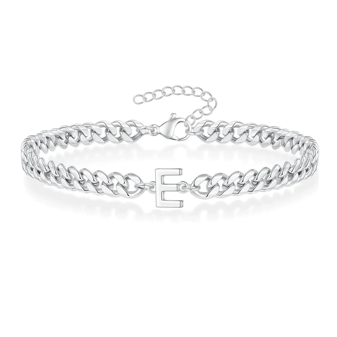 Stornfield | Couples Letter Initial Cuban Bracelet
