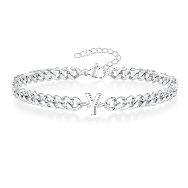 Stornfield | Couples Letter Initial Cuban Bracelet