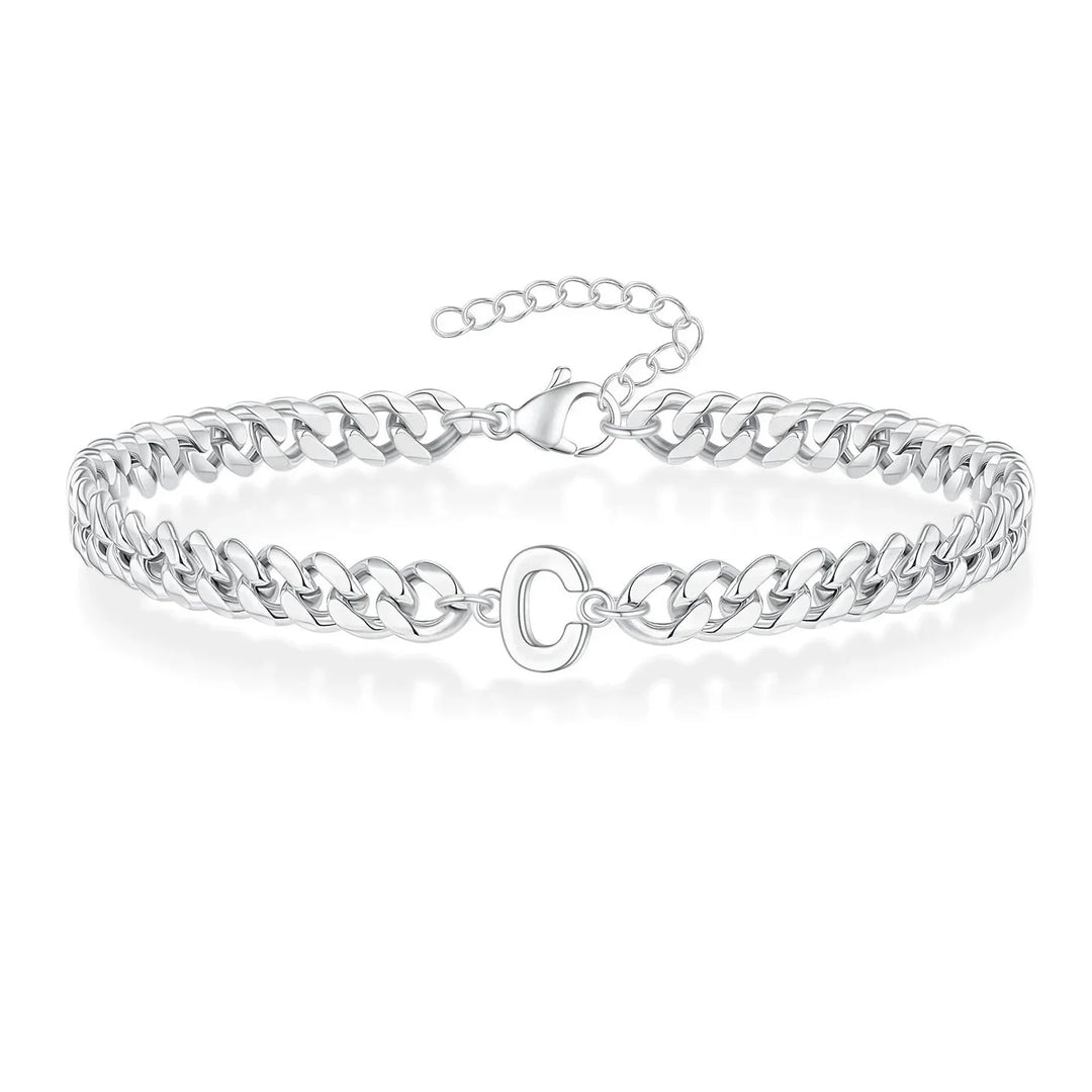 Stornfield | Couples Letter Initial Cuban Bracelet