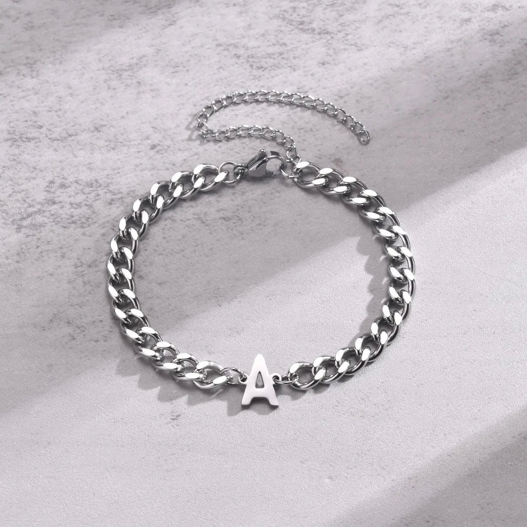 Stornfield | Couples Letter Initial Cuban Bracelet