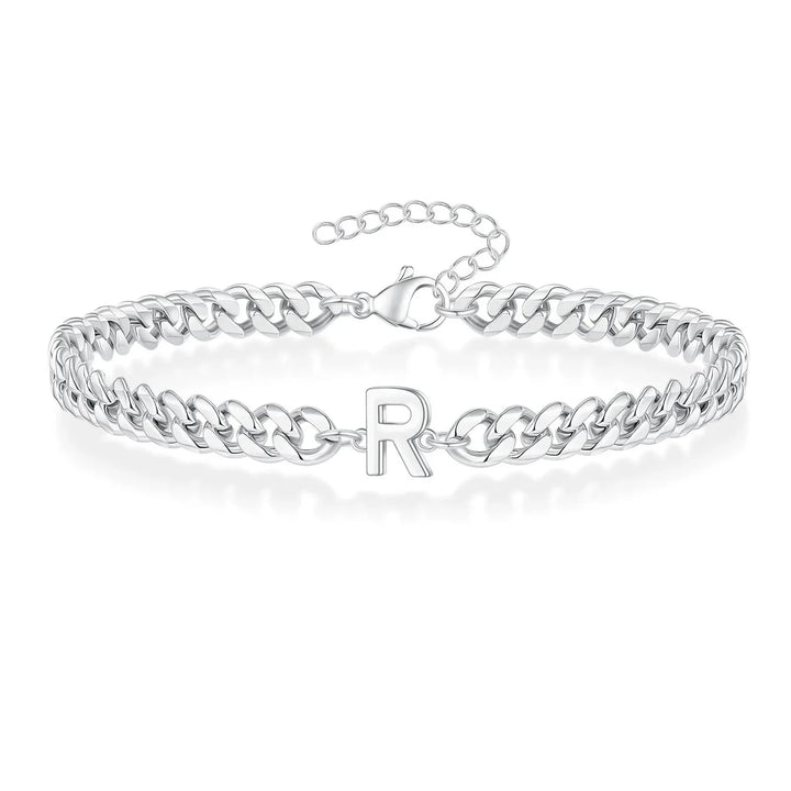 Stornfield | Couples Letter Initial Cuban Bracelet