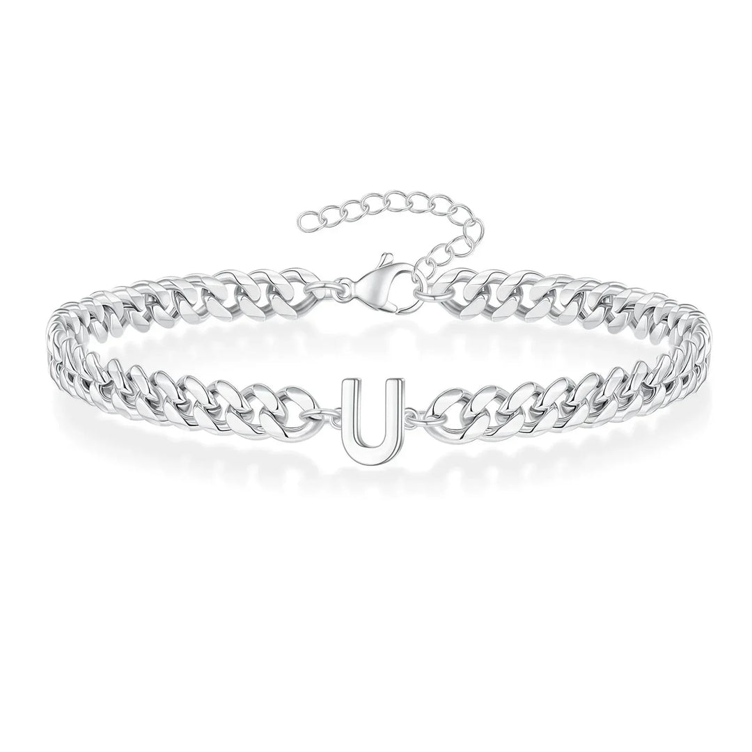 Stornfield | Couples Letter Initial Cuban Bracelet