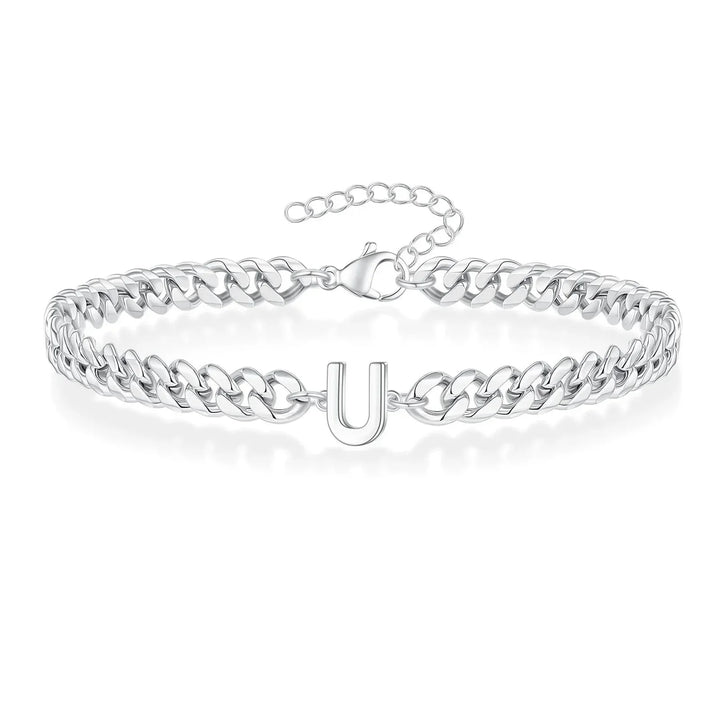 Stornfield | Couples Letter Initial Cuban Bracelet