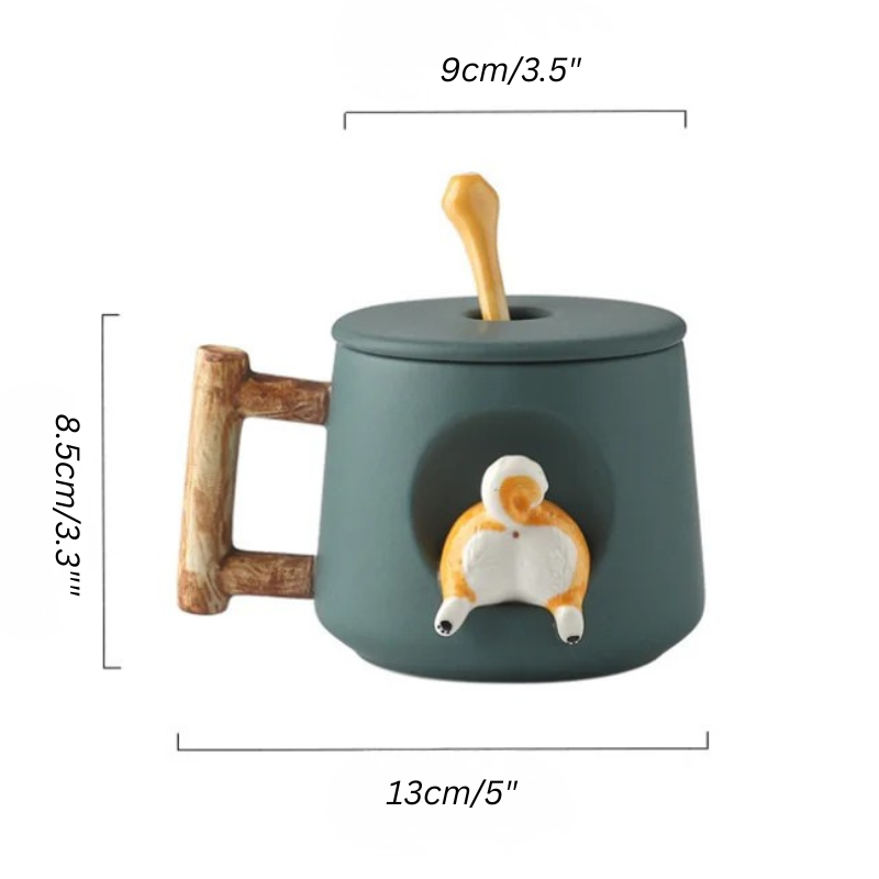 Creative Cartoon Coffee and Tea Cup Cute 3D Ceramic Coffee Mug | Stornfield