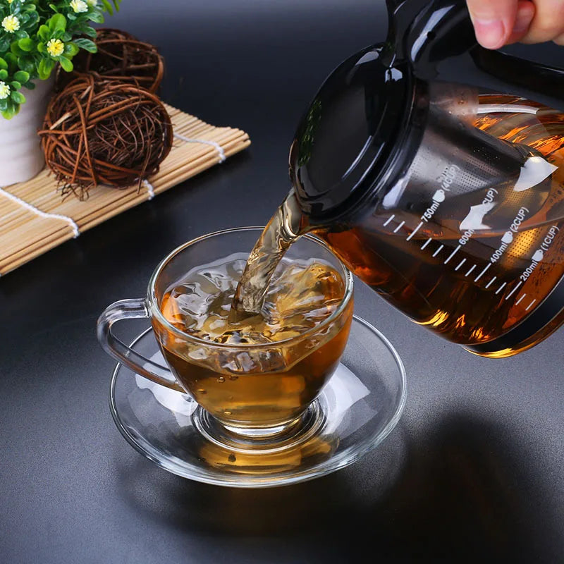 Creative Glass Teapot with Removable Steel Infuser Filter Tea Kettle | Stornfield