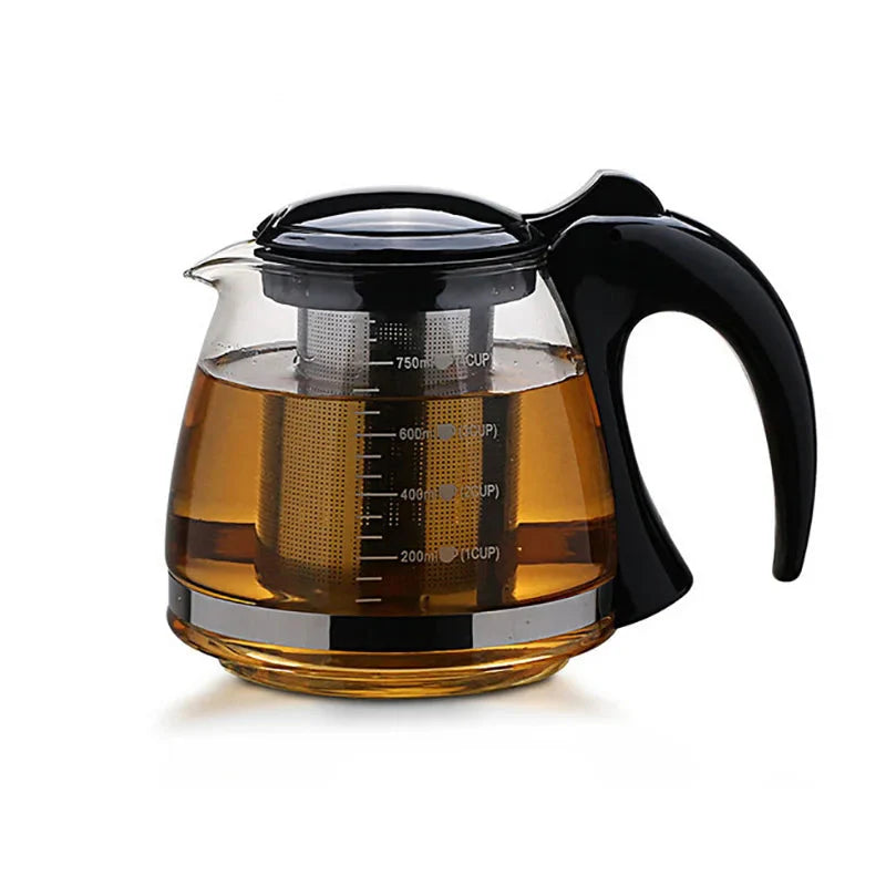 Creative Glass Teapot with Removable Steel Infuser Filter Tea Kettle | Stornfield