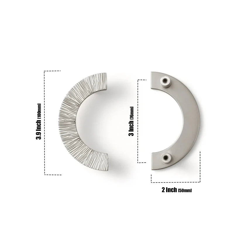 Creative Half Moon Drawer Pull | Irregular Circle Cabinet Knob | Stornfield