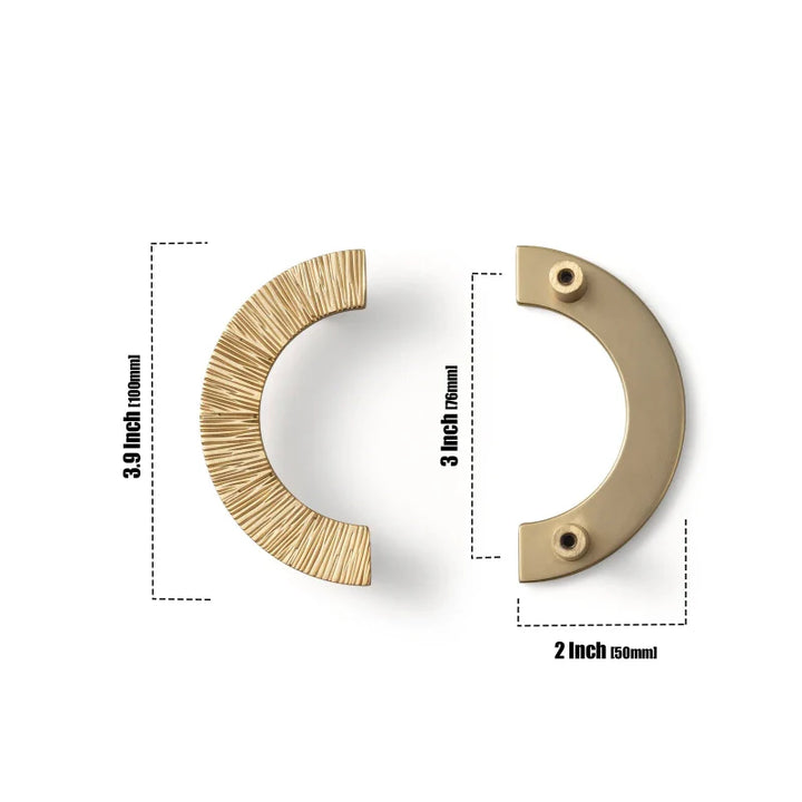 Creative Half Moon Drawer Pull | Irregular Circle Cabinet Knob | Stornfield